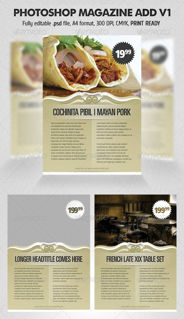 Photoshop Magazine Add V1 - Magazines Print Templates
