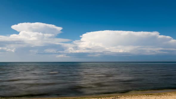 Cumulus Clouds Over the Lake Baikal Time Lapse