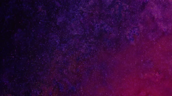 Neon dark purple pink colors inks gradient. Shiny particles, cosmic dust. Liquid abstract background alt