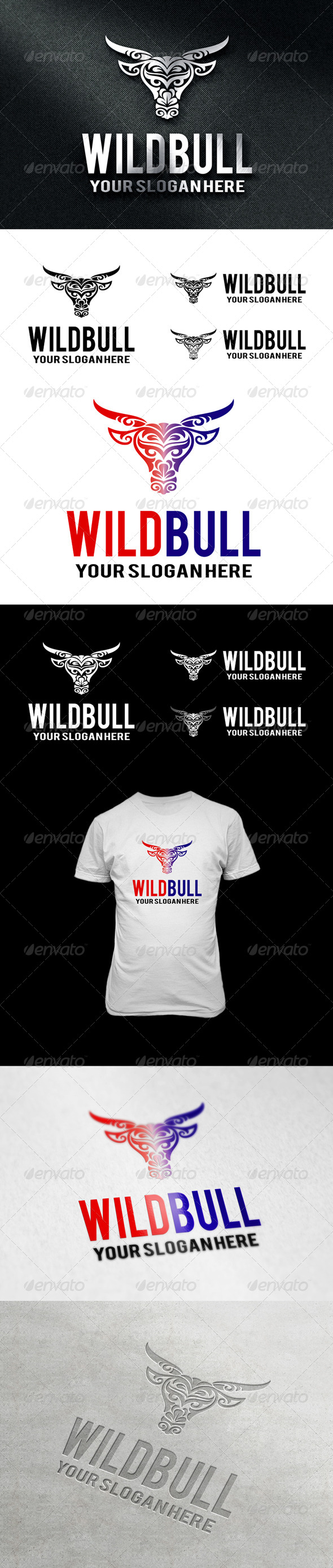 WildBull Logo - Animals Logo Templates
