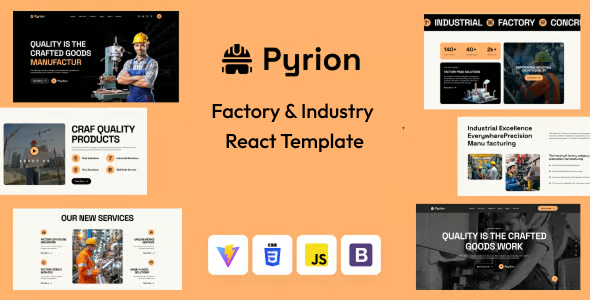 Pyrion – Factory & Industry React Template