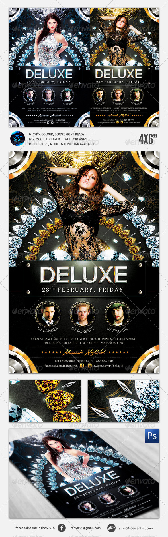 Deluxe Nightclub Flyer Template - Clubs & Parties Events