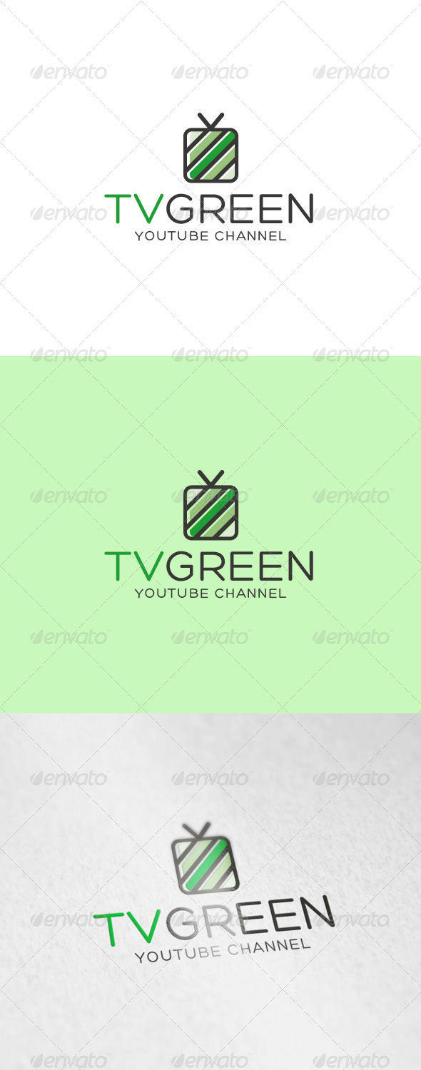 Tv Green Logo - Objects Logo Templates