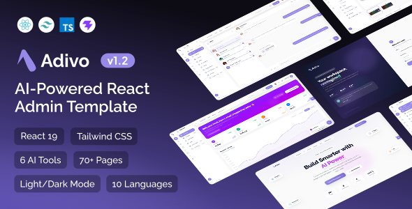 Adivo - AI-Ready React Admin Template (React 19)