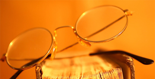 Book with Eyeglass