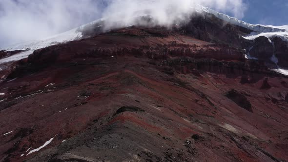 Aerial view of Chimborazo vulcano in Ecuador, South America alt
