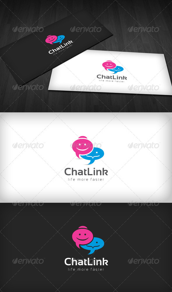 Chat Link Logo - Humans Logo Templates