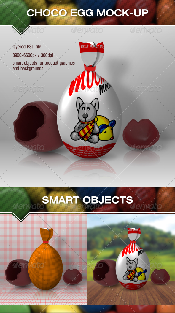 Choco Egg Mock Up - Food and Drink Packaging