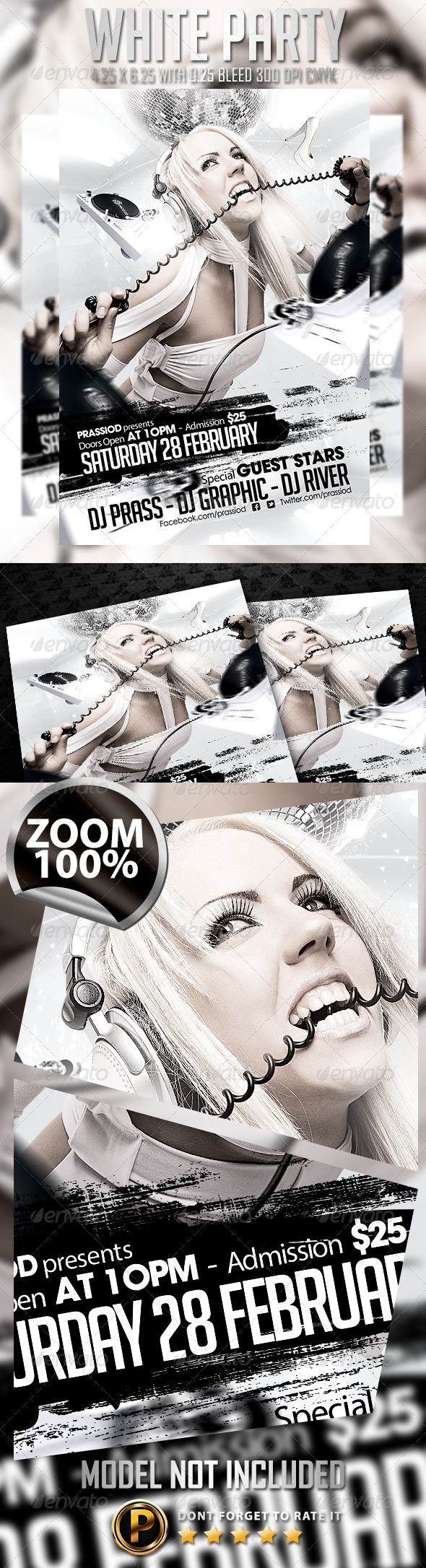 White Party Flyer Template - Clubs & Parties Events