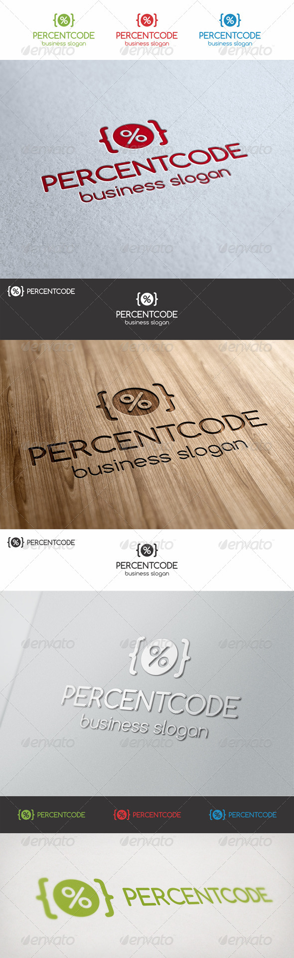 Percent Code Logo Template - Symbols Logo Templates