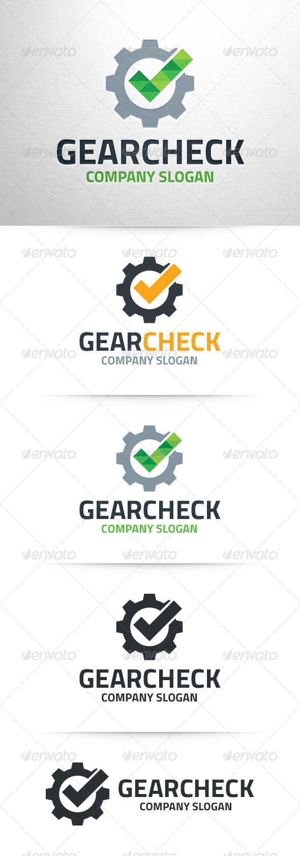 Gear Check Logo Temlate - Symbols Logo Templates