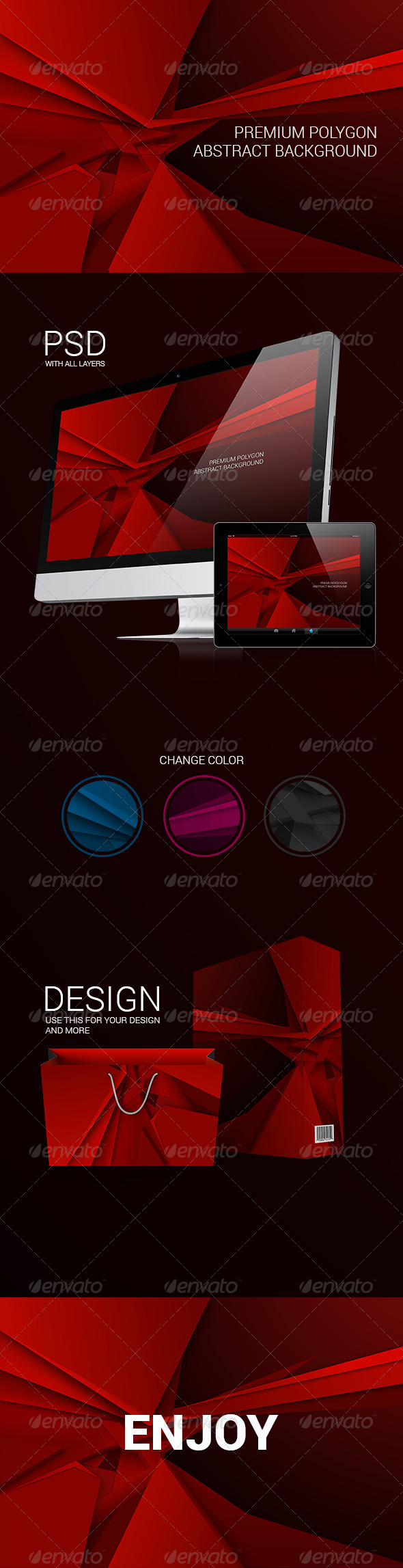 Premium Abstract Polygon Background - Backgrounds Graphics