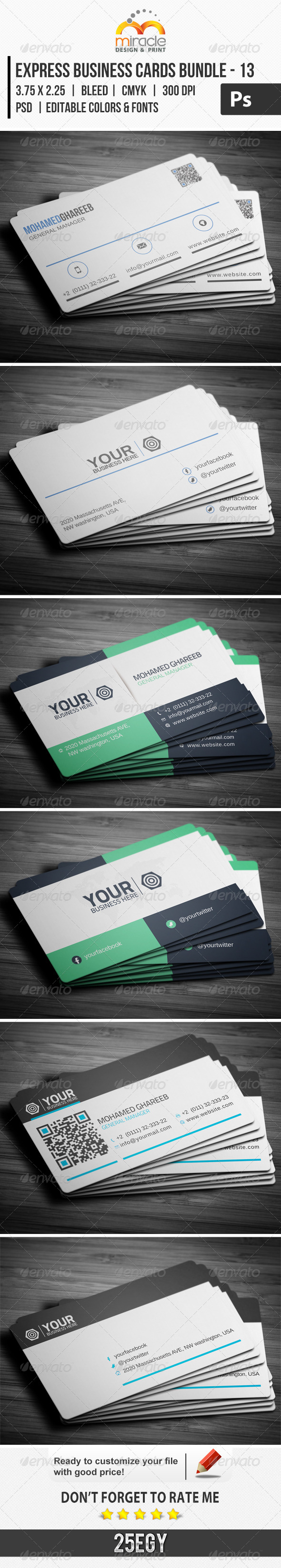 Express Business Cards Bundle - 13 - Corporate Business Cards