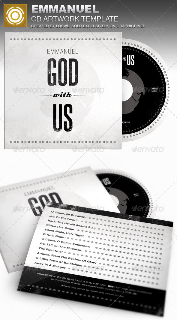 Emmanuel Christmas CD Artwork Template - CD & DVD Artwork Print Templates