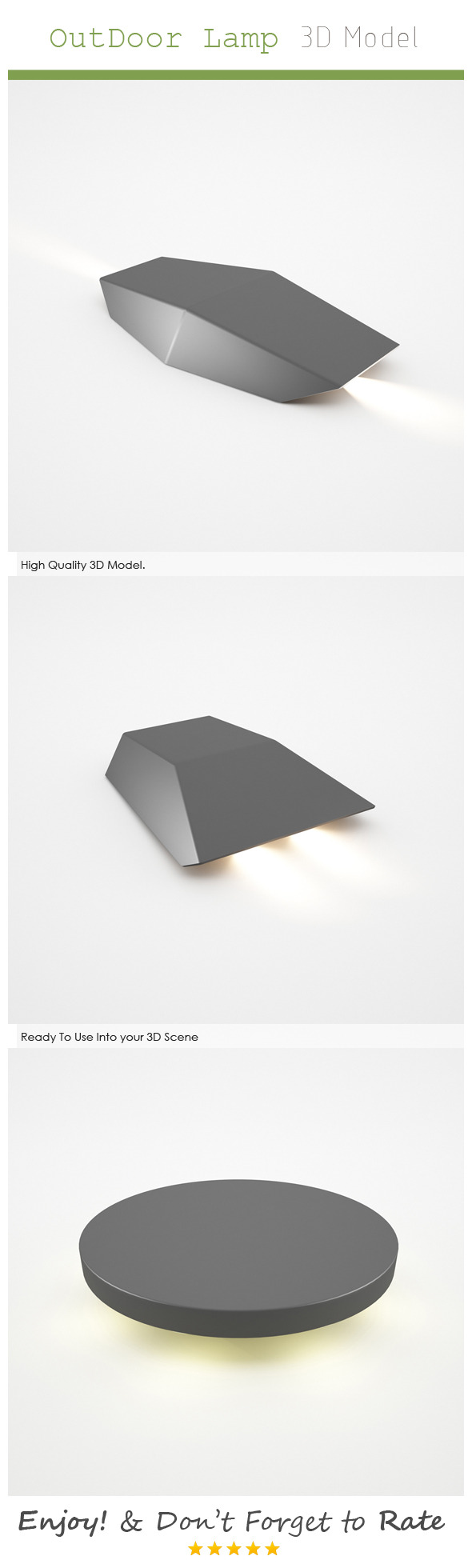 Outdoor Lamp 3D - 3Docean 6943042