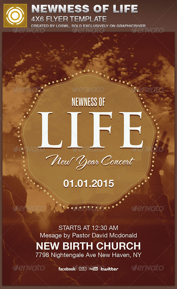 Newness of Life Church Flyer Template - Church Flyers