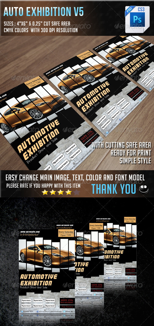 Auto Exhibition Flyer V4 - Events Flyers