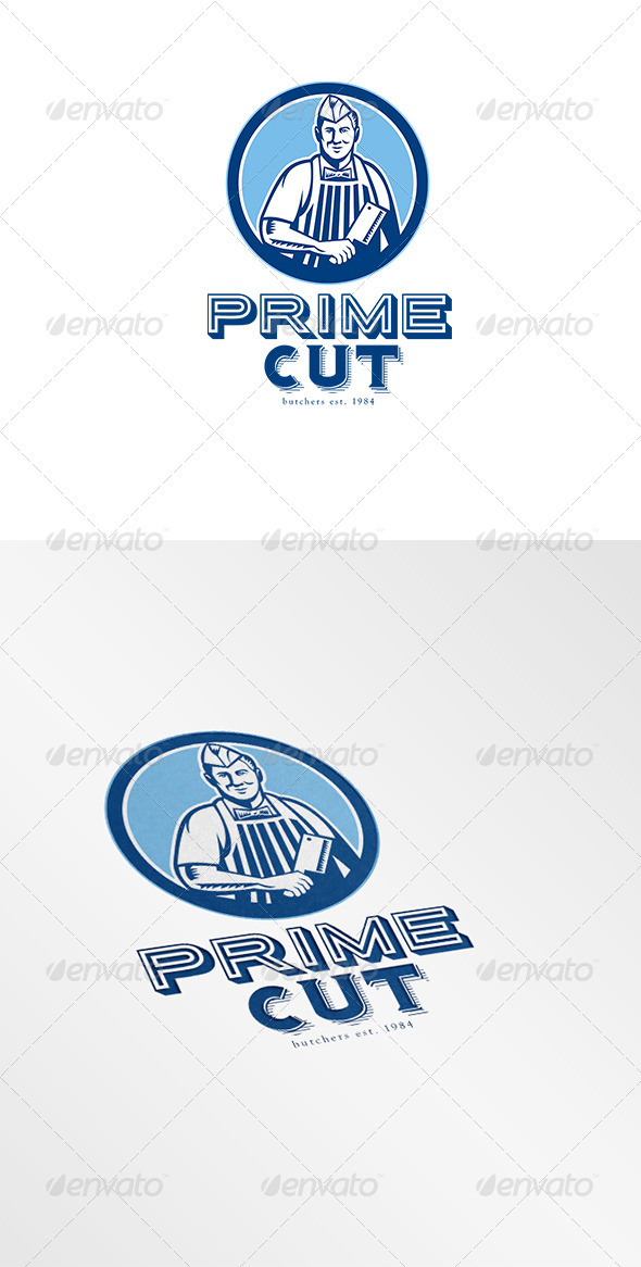 Prime Cut Butcher Logo - Humans Logo Templates