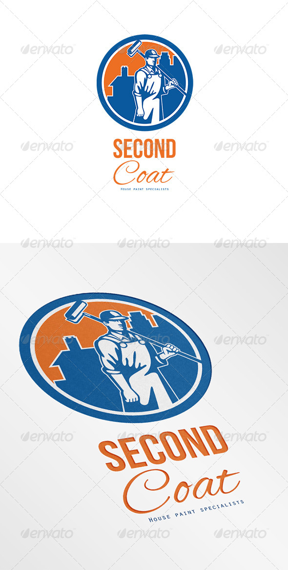 Second Coat House Painter Specialist Logo - Humans Logo Templates