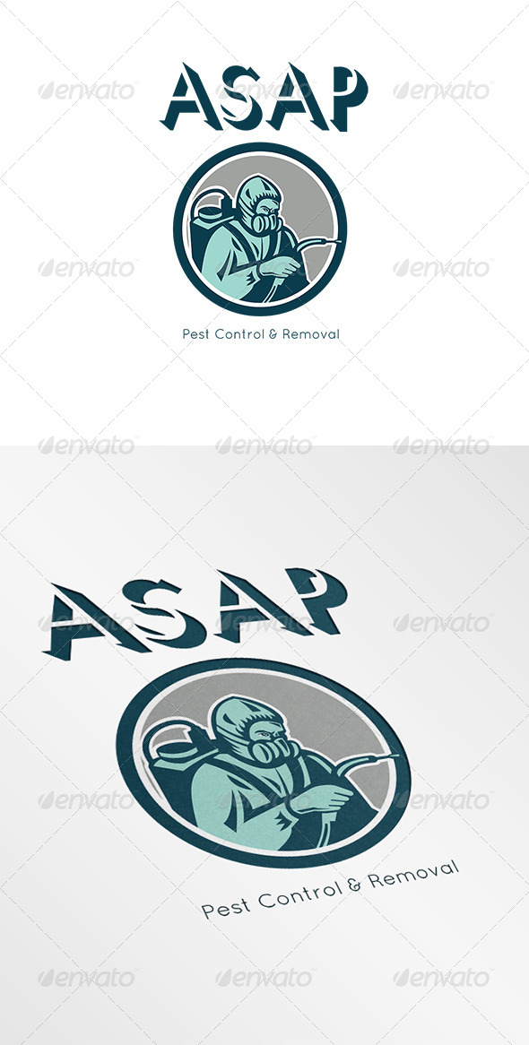 Pest Control Exterminator Logo - Humans Logo Templates