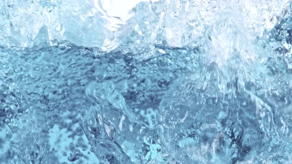 Super Slow Motion Shot of Splashing and Bubbling Water at 1000 Fps alt