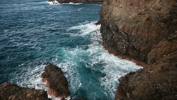 Breaking Waves on the Coast of Tenerife Island Canary Islands Atlantic Ocean Spain alt