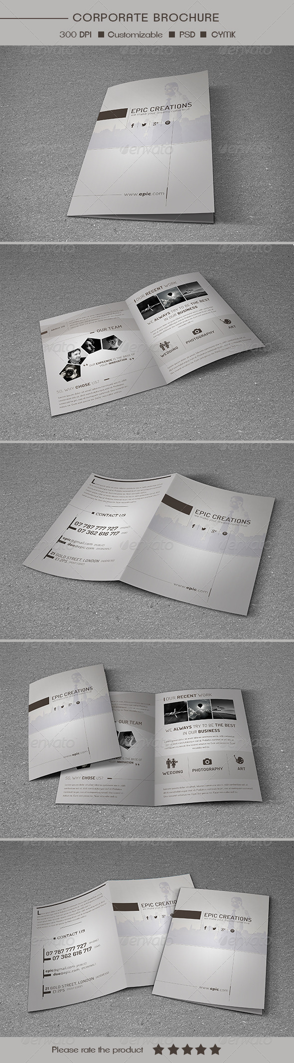Bifold Multipurpose Brochure Template - Brochures Print Templates