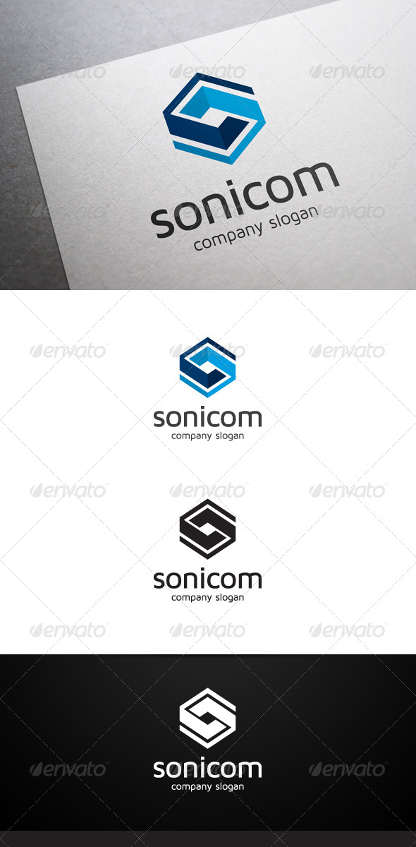 Sonicom Logo - Abstract Logo Templates