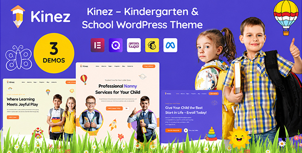 Kinez – Kindergarten, School & Online Courses WordPress Theme