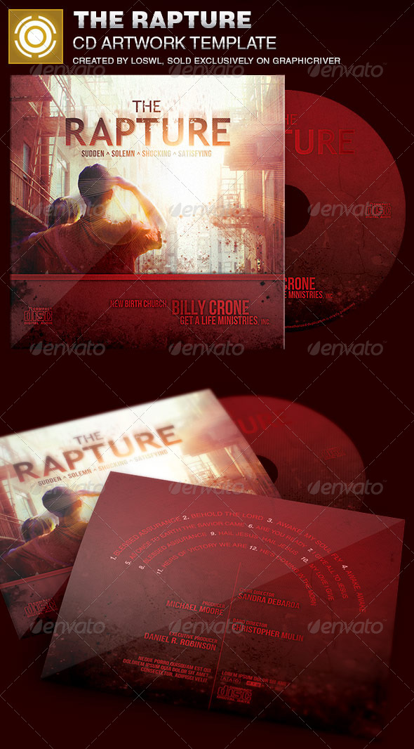 The Rapture CD Artwork Template - CD & DVD Artwork Print Templates