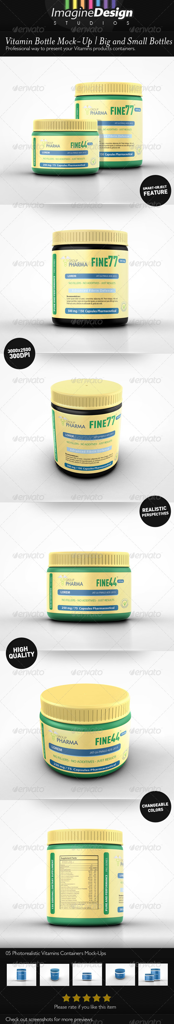 Vitamin Bottle Mockup