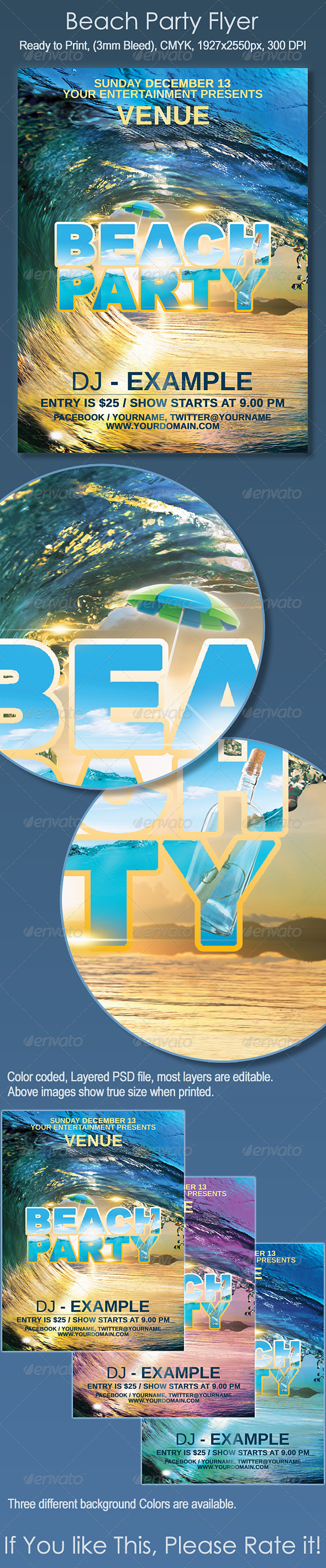 Beach Party Flyer - Print Templates