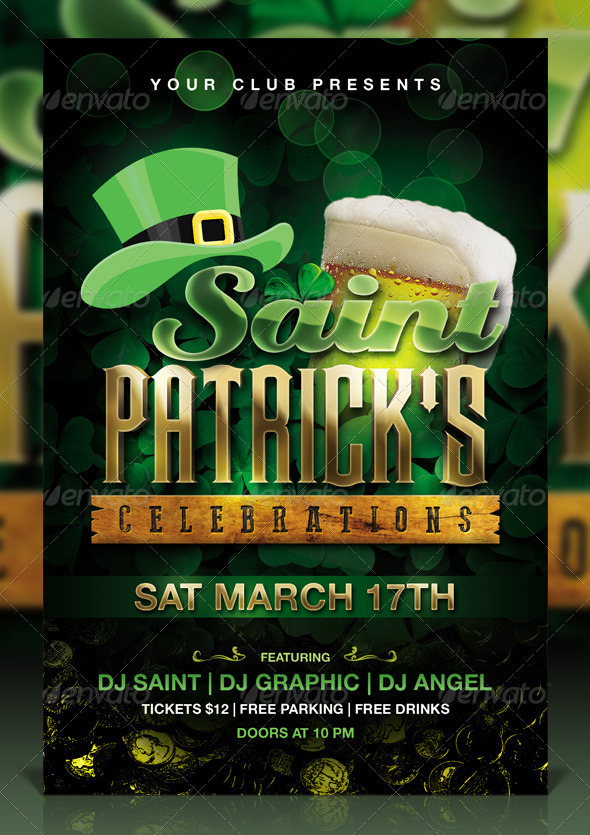 st patrick day flyer template free