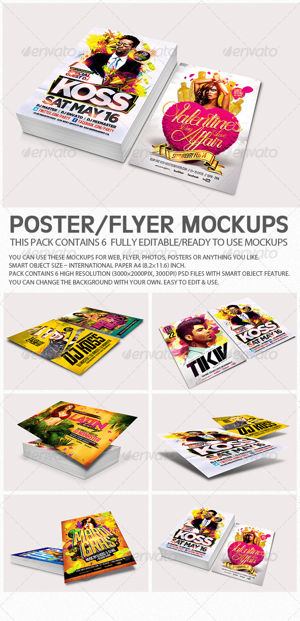 Flyer Poster Mockups V3 - Flyers Print