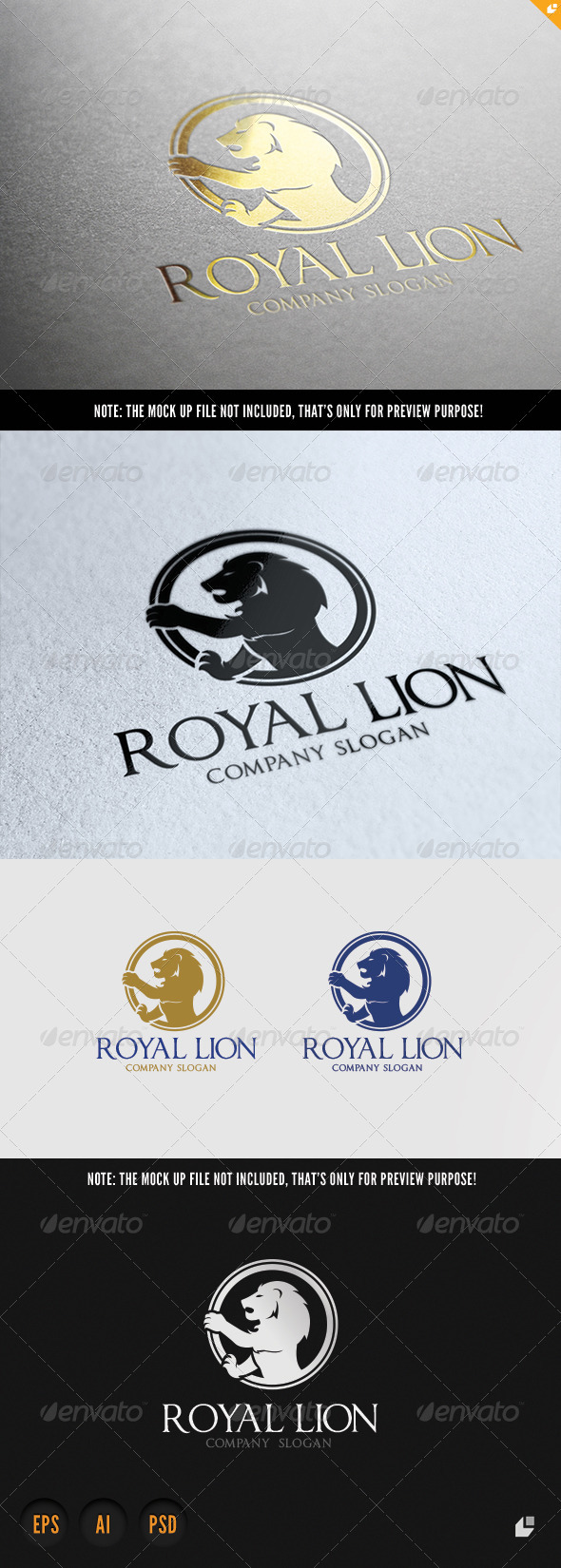 Lion Royal Brand - Crests Logo Templates