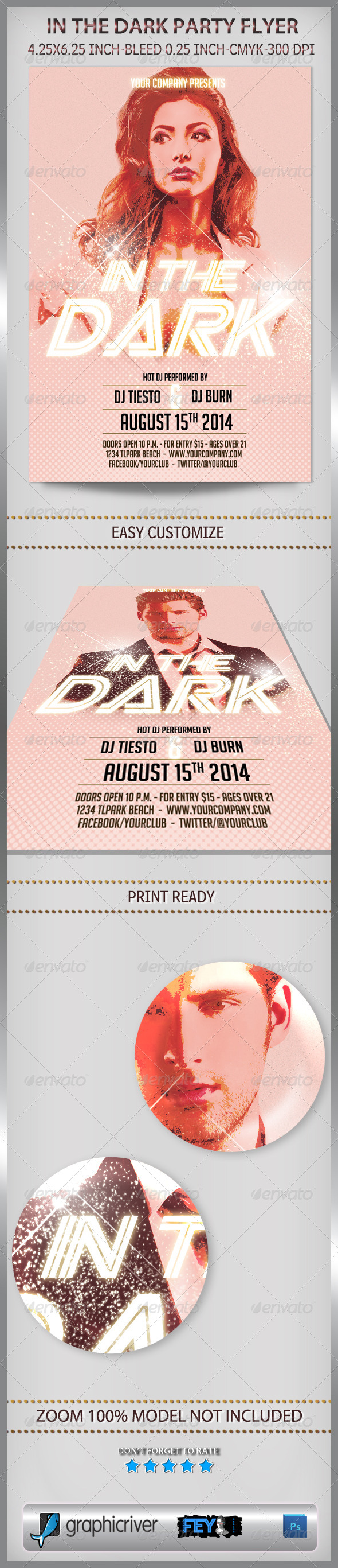 In The Dark Party Flyer - Clubs & Parties Events