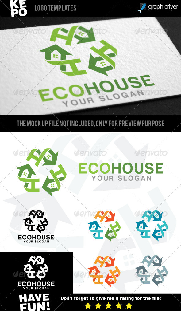 Eco House - Symbols Logo Templates