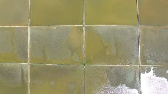 Close up of traditional salt pans on the island of Pag, Croatia alt