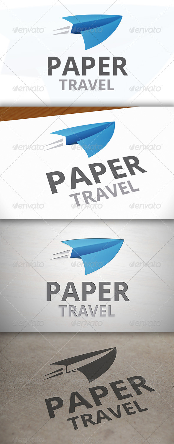 Paper Travel Logo - Objects Logo Templates