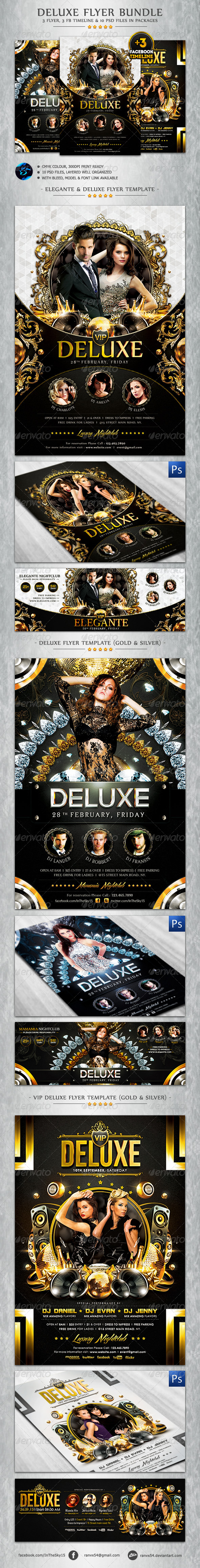 Deluxe Flyer Bundle + FB Timeline Cover - Events Flyers