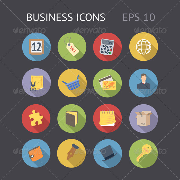 Flat Icons for Business - Business Icons