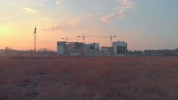 Apartment Buildings Construction Site alt