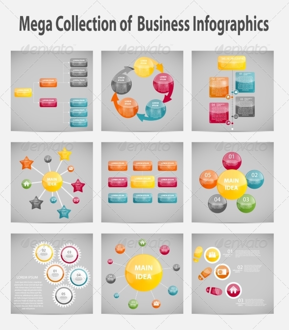 Mega Collection Infographic Template Business - Web Technology