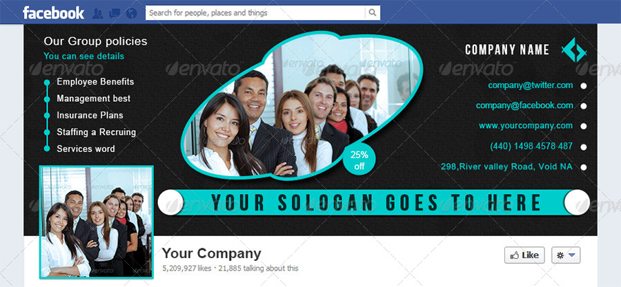 Multipurpose Business FB Timeline | Volume 4, Web Elements | GraphicRiver