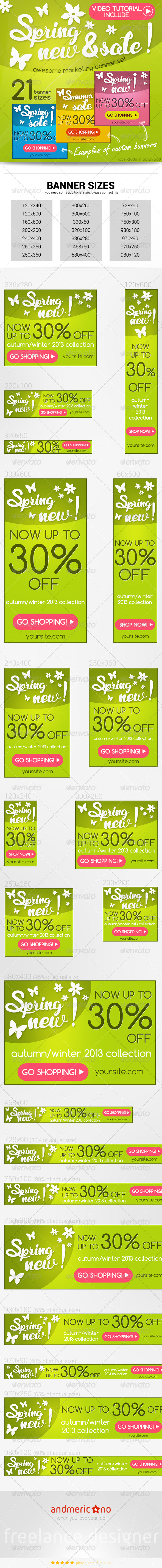Seasonal Sale Banners - Banners & Ads Web Elements