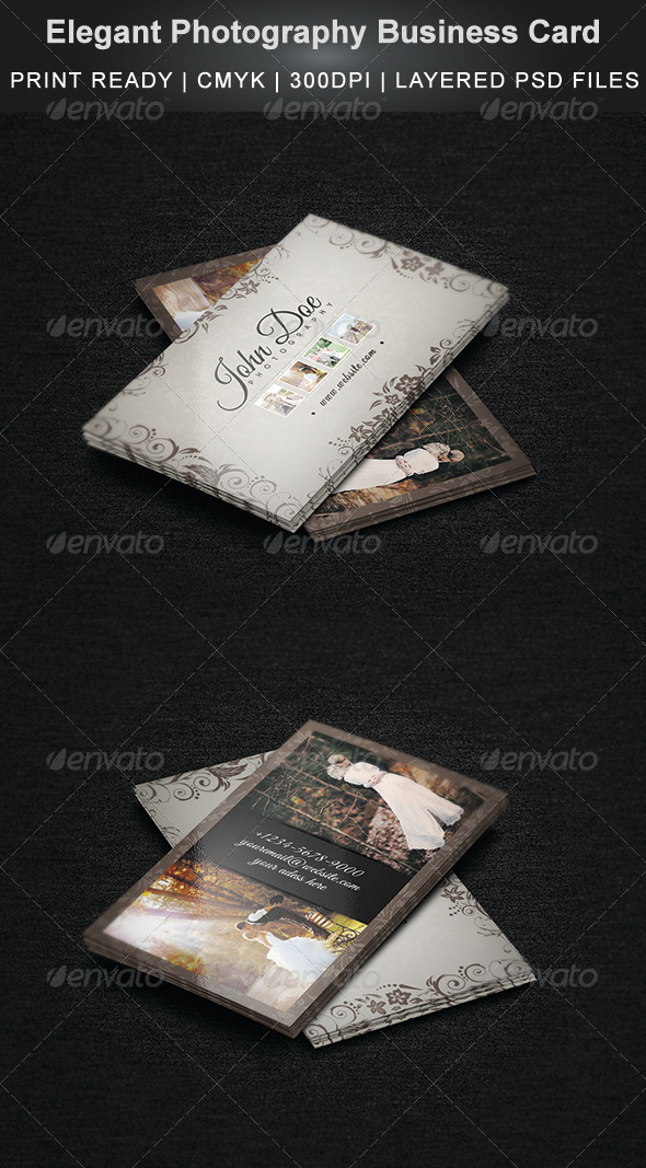 Elegant Photography Business Card - Business Cards Print Templates
