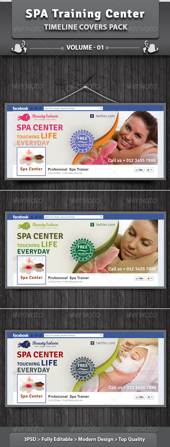 Spa & Beauty Saloon FB Timeline | Volume 6 - Facebook Timeline Covers Social Media