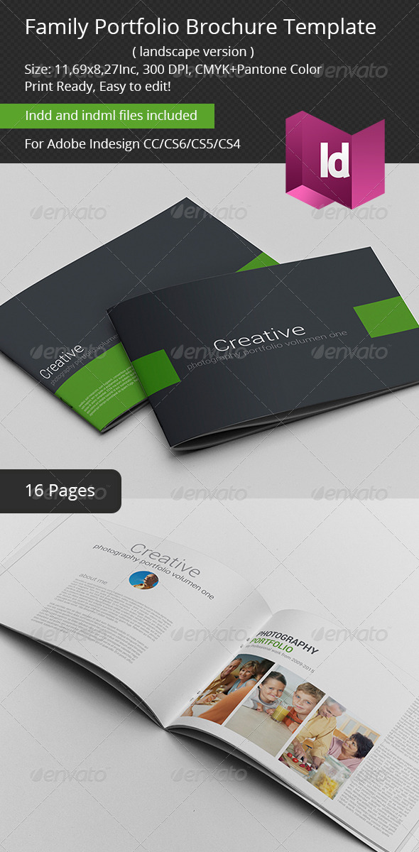 Family Portfolio Brochure Template - Portfolio Brochures