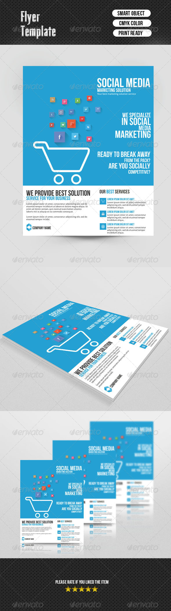 Social Media Marketing Flyer - Corporate Flyers