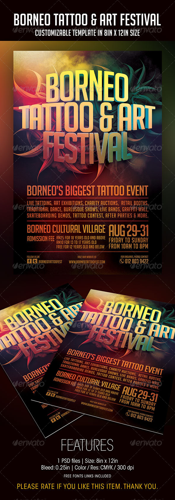Tattoo And Art Festival Flyer - Events Flyers